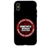 Custodia per iPhone X/XS Club di bypass Quintuple Regalo di recupero della chirurgia cardiaca