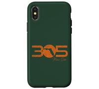 Custodia per iPhone X/XS Codice Area 305 Miami Dade Florida Distressed Retro State Gear