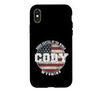 Custodia per iPhone X/XS Cody Wyoming, Vintage bandiera americana