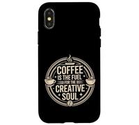 Custodia per iPhone X/XS Coffee Is The Fuel For The Creative Soul Caffeine Brew -