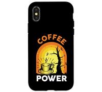 Custodia per iPhone X/XS Coffee Powers Funny Cafeine Baristas Coffee Lover Halloween