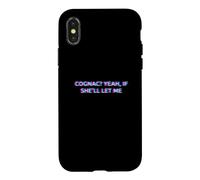 Custodia per iPhone X/XS Cognac Yeah If She'll Let Me Drunk Husband Funny Adult Humor