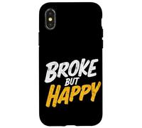 Custodia per iPhone X/XS Colorato Broke but Happy Stamp Costume