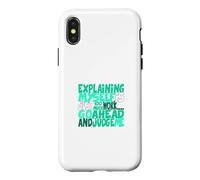 Custodia per iPhone X/XS Colore acqua verde chiaro Go Ahead, Judge Me Teal Aqua Graphic