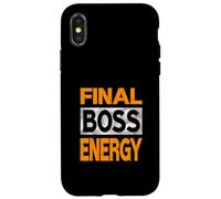 Custodia per iPhone X/XS Colore arancione Final-Boss-Energy Orange Graphic