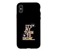 Custodia per iPhone X/XS Colore marrone chiaro My Turn To Shine Grafica marrone chiaro