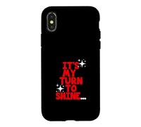 Custodia per iPhone X/XS Colore rosso My Turn To Shine Grafica rossa