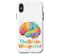 Custodia per iPhone X/XS Colorful Love Science Anatomia umana Il sussurro al cervello
