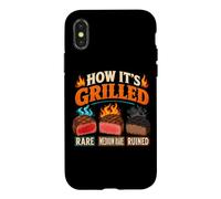 Custodia per iPhone X/XS Come è grigliato BBQ Cookout Grill Master Humor