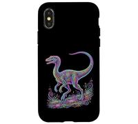 Custodia per iPhone X/XS Compsognathus Piccolo Teropode Dinosauro Paleontologia