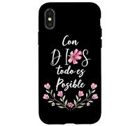 Custodia per iPhone X/XS Con Dio tutto è possibile Camicia Christian Spagnolo