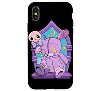 Custodia per iPhone X/XS Coniglietto Voodoo Gotico Peluche Coniglio Celeste Magia Grafica