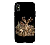 Custodia per iPhone X/XS Coniglio della fauna selvatica occidentale del deserto Jackalope Cryptid