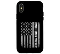 Custodia per iPhone X/XS Consapevolezza della bandiera del nastro grigio del guerriero del tumore del cervello