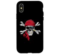 Custodia per iPhone X/XS CONTRABAND - Pirate - Red Bandana - Skull & Bones Logo