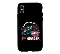 Custodia per iPhone X/XS Controller Class 1st Grader First Grade Retro Gamer Kid