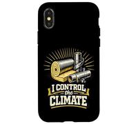 Custodia per iPhone X/XS Controllo divertente Il lavoratore dell'isolamento industriale del clima
