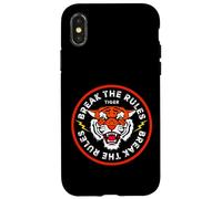 Custodia per iPhone X/XS Cool Break The Rules Wild Japanese Tiger Graphic Design