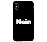 Custodia per iPhone X/XS Cool Nope Citazione Una parola per chi dice no o no in tedesco