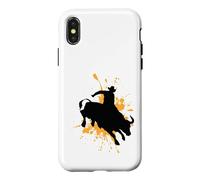 Custodia per iPhone X/XS Coraggioso Bull Rider in Azione Rodeo