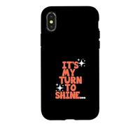 Custodia per iPhone X/XS Corallo Color My Turn To Shine Grafica Corallo