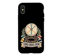 Custodia per iPhone X/XS CORD CROSS CREW Kumihimo Disco Intreccio Bobine