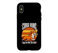 Custodia per iPhone X/XS Corgi Runs Le gambe non sono il limite