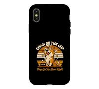 Custodia per iPhone X/XS Corgi Sulla Coppa Hanno Ottenuto Il Mio Nome Giusto