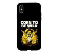 Custodia per iPhone X/XS Corn To Be Wild Halloween Scarecrow Illustration Graphic