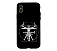 Custodia per iPhone X/XS Cornet Marching Band Da Vinci Trombettista Vintage