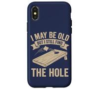 Custodia per iPhone X/XS Cornhole Dad Funny Posso essere vecchio ma trovo ancora il buco