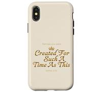 Custodia per iPhone X/XS Corona Esther 4:14 Creato Tale Tempo Fede