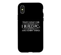 Custodia per iPhone X/XS Costruisco PC e so cose divertente PC Builder Gamer
