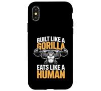 Custodia per iPhone X/XS Costruito come un gorilla mangia come una palestra umana