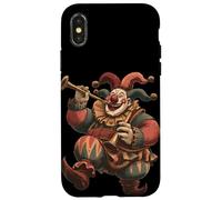 Custodia per iPhone X/XS Costume da Joker medievale per clown che canta e balla