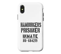 Custodia per iPhone X/XS Costume da prigioniero di hamburger, per gli amanti degli hamburger, per Halloween
