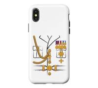 Custodia per iPhone X/XS Costume da ufficiale generale del dittatore militare per Halloween