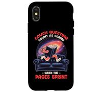 Custodia per iPhone X/XS COUCH QUESTING COUNT AS CARDIO WHEN THE PAGES SPRINT