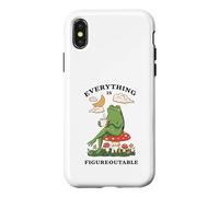 Custodia per iPhone X/XS Cozy Cottagecore Coffee Frog Art