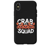Custodia per iPhone X/XS Crab Squad Ocean Beach Festa estiva Crostacei di mare