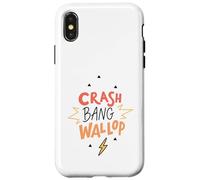 Custodia per iPhone X/XS Crash Bang Wallop Lightning Laugh Logo Stampa Frase