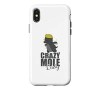 Custodia per iPhone X/XS Crazy Mole Lady Animal Tumulo