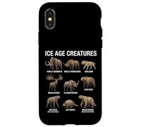 Custodia per iPhone X/XS Creature dell'era glaciale Paleontologia Mammiferi preistorici