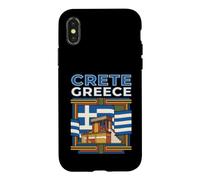 Custodia per iPhone X/XS Creta Grecia Bandiera Isola Grafico di viaggio