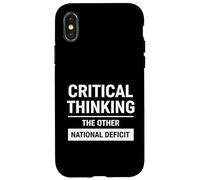 Custodia per iPhone X/XS Critical Thinking The Other National Deficit
