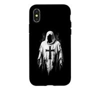Custodia per iPhone X/XS Croce gotica con cappuccio del cavaliere sacro