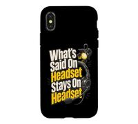 Custodia per iPhone X/XS Cuffie per produzione teatrale Stage Manager