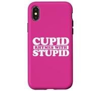 Custodia per iPhone X/XS Cupido fa rima con Stupido
