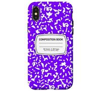 Custodia per iPhone X/XS Custodia per notebook con design viola