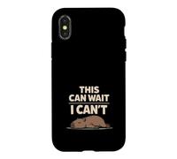 Custodia per iPhone X/XS Cute Capybara Stress Relief No Stress Chill Life Rilassante